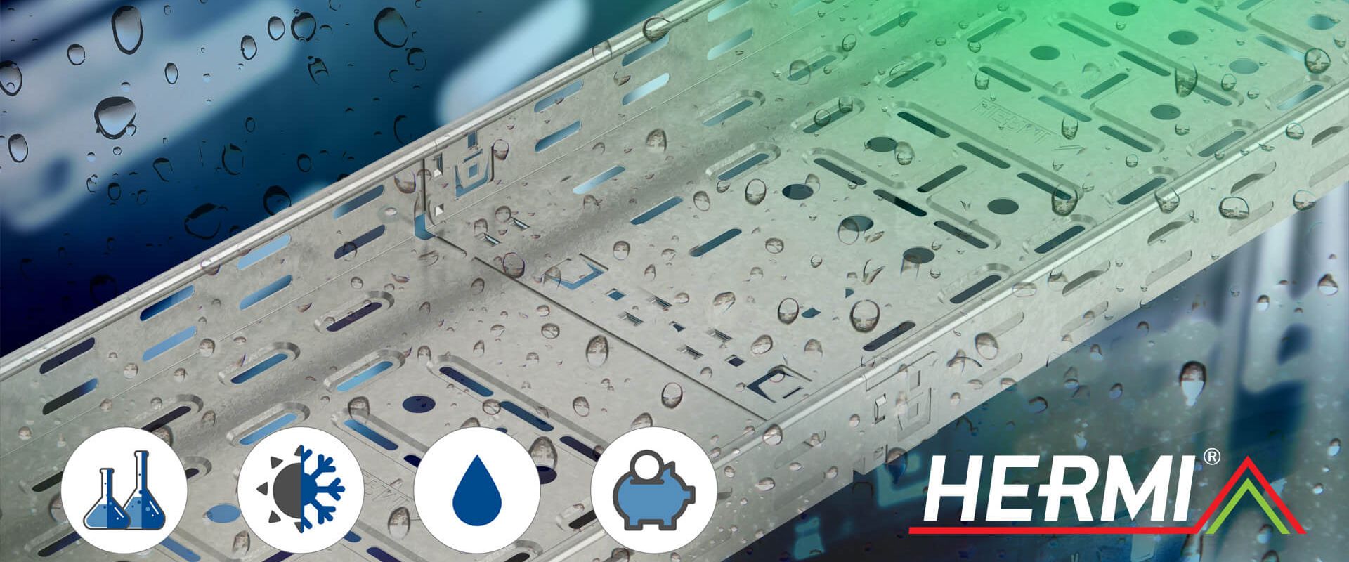 Hermi Fast Klick® kablovske police od materijala Magnelis®